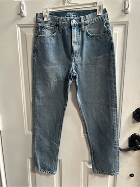 Ethica Finn Slim Straight.Sea Wall Light Wash High Waist Jeans Sz 26